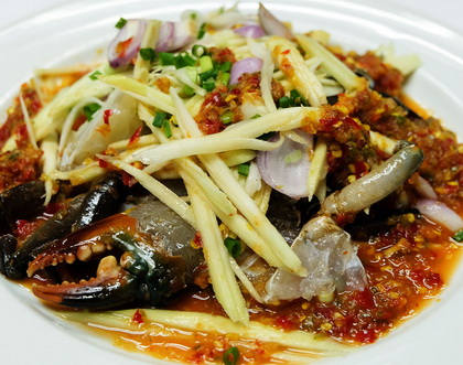 เมนูอาหารอร่อย : ยำปูดอง